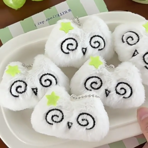 Dizzy Cat Plush Hanging Ornament Delightful Dizzy Cat Cartoon Keychain Plush Keyrings Ornament for Everyday Carry