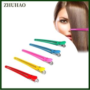ZHUHAO กิ๊บหนีบผมสำหรับร้านเสริมสวย10ชิ้นคลิปหนีบผมทำจากพลาสติก
