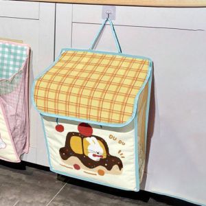 FORESTRY Non-woven Fabric Dirty Clothes Basket Folding Large Capacity Laundry Basket Cute Wall Mounted Dirty Clothes Storage Bag Home Organization