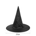 5Pcs Halloween Magic Wizard Hat Triangle Witch Cap Kids Adults Halloween Party Cosplay Costume Props Black White Yard Hanging Hats. 