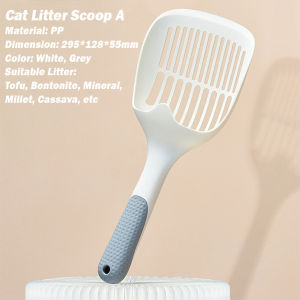 Stainless Steel Large Cat Litter Scoop Cats Poop Spoon Scooper Shovel Penceduk Najis Kucing Penapis Pasir