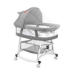 3in1 Baby Cot 𝗙𝗼𝗹𝗱𝗮𝗯𝗹𝗲 𝗖𝗿𝗮𝗱𝗹𝗲 Sleeping Basket Newborn Bed Soft Mattress & Mosquito Net Portable Cradle Cart Katil Bayi