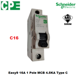 Schneider Easy9 6A 10A 16A 20A 32A 40A 1 Pole MCB 4.5KA Type C