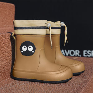 Prelesty Sepatu Sawah Anak Laki Laki Boots Tinggi Karet Casual Anti Air Banjir Sepatu Hujan Perempuan Murah Keren Tidak Licin Motif Lucu 028