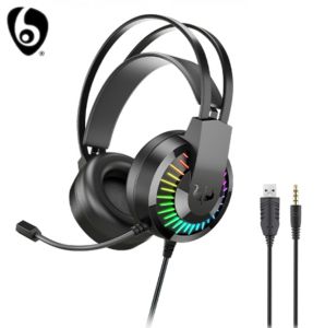OVLENG GT68 E-Sports Running RGB Backlight Gaming HiFi Bass Headphone with USB+ 3.5mm jack and Adjustable Microphone