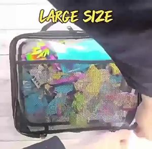 Transparent Storage Bag Kids Toy Organizer Zipper Pouch Bins Waterproof Anti-dust Handbag Storage Protector Cover