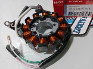 Spull Stator Assy Komplit CBR 150 LED Spul Stator / Pulser Motor Honda CBR 150 LED Part : K45