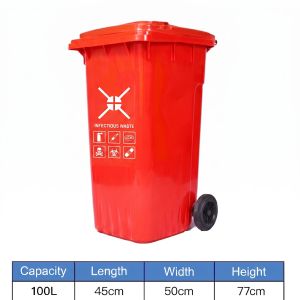 100L/120L/240L Wheeled trash cans outdoor large trash cans with covers and isolation of large tras