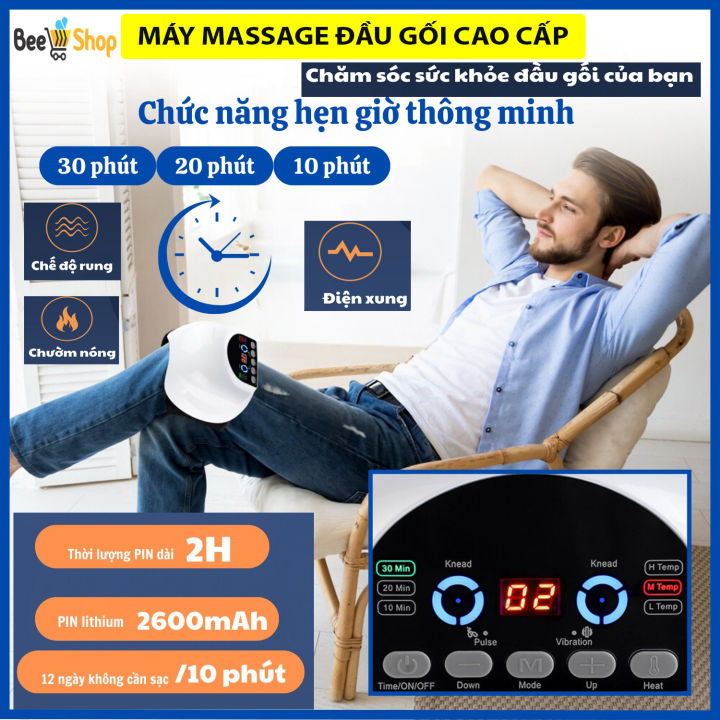 Máy massage đầu gối mô phỏng massage như bàn tay người thật, máy mát xa ...