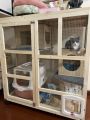 Pet Nordic Style Solid Wood Cat Wooden House Cat Cage Cat Villa Super Large Cat House Luxury Cat Nest Cat Cabinet Rumah Kucing Sangkar Kayu Besar. 