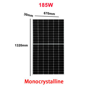 Solar Panel 185W 18 Volt High-Efficiency Monocrystalline PV Module Power Charger for Home/Garden RV Battery Boat Caravan and Other Off-Grid Applications