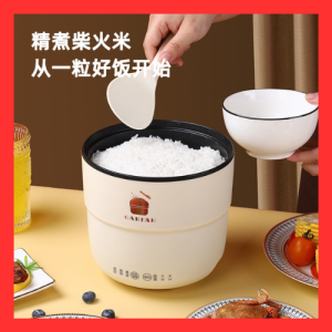 Nồi cơm điện đa năng mini hai tầng nồi lẩu điện GANFAN đa năng cho một hai người nhỏ gọn tiện lợi.