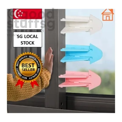 [SG FREE ] Sliding Glass Door Lock/Child Safety Baby Proof for Slide Wardrobe Door Closet/Childproof Window Stopper Kid