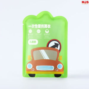 Extended Long Rain Poncho For Kids Transparent Lightweight Single Pack Emergency School Trip Rain Coat