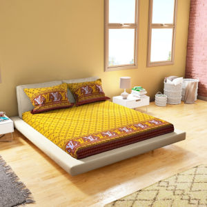 Sprei motif elegan bahan katun 90x200-200x200 king size