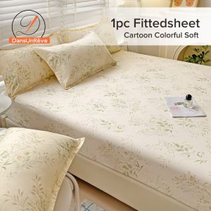 Dansunreve Flower Fitted Sheet Cute Animal Bedsheet Cartoon Queen Size Bedsheets Single King Bedding Mattress Cover