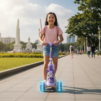 kids scooters 2-6-8-12 years old Ride on car foldable scooter can sit and slide anti-rollov