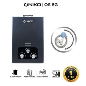 Niko Water Heater Gas / Pemanas Air Panas Kamar Mandi - OGW6 - BONUS Kepala Shower dan Selang Shower