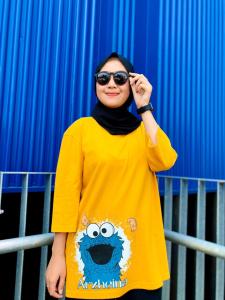Atasan Oversize wanita belah samping Atasan Arzheina Atasan wanita hijab oversize atasan wanita sebaguna-