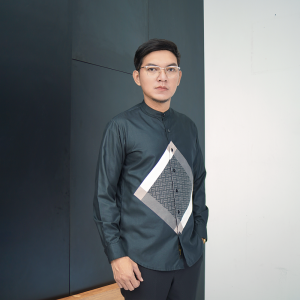 Nakabi El Razzan 09 Kemeja Pria Slim Fit - Kemeja Koko Formal Lengan Panjang Katun Premium