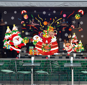 DECAL NOEL – Hít Tĩnh Điện ông già noel và các bạn vui vẻ đón giáng sinh cùng túi quà lớn