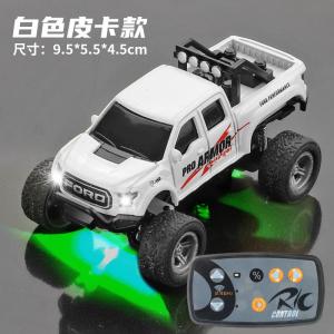 Xe điều khiển từ xa mini hợp kim 1:64 mô hình xe địa hình có rơ-moóc sạc USB 2.4GHz siêu chân thực