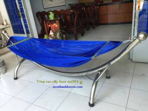 Võng inox 304 cao cấp kiểu dáng hiện đại hình bán nguyệt rất tỉ mỉ và sang trọng Phi 60mm 12ly cứng cáp VN chỉ giao hàng Hcm