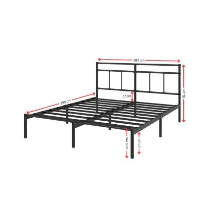 Zinus Mira Katil Besi Metal Bedframe with Header