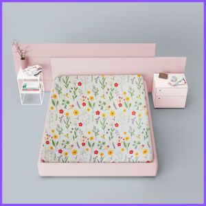 Sprei Kasur Busa Resleting/Risleting Motif Elegan Tinggi 20cm Cover Kasur LP