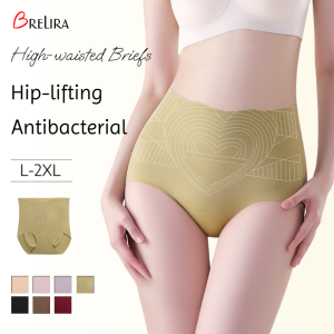 【SINGABRALETTE】High Waist Panties Tummy Control Mulberry Silk Hip Lift Breathable Shapewear Seamless Plus Size ​​Underwear
