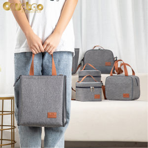 Waterproof Oxford Cloth Aluminum Foil Insulation Shoulder Bag Thermal Lunch Bag for Men Women