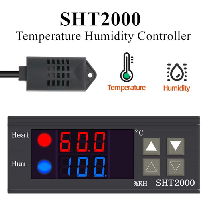 AC 110220V SHT2000 Digital Temperature and Humidity Controller