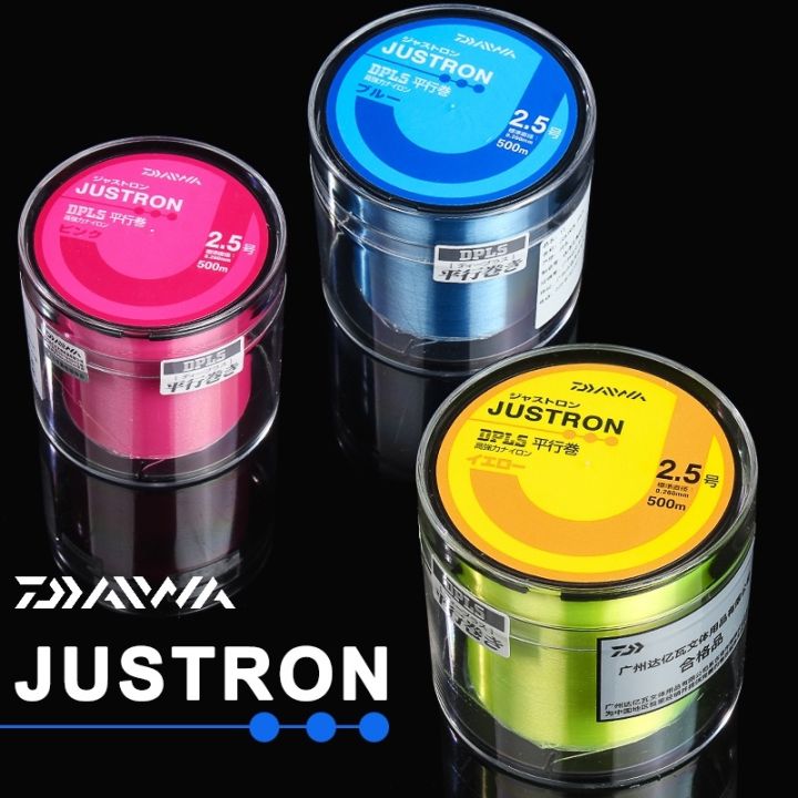 Spot goods DAIWA/JUSTRON Fishing Line nylon Main line 500/m strong tension fishing  line Made in Japan parallel