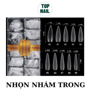 Móng úp tay nhọn hộp tem vàng sịn  Móng up fom nhọn dẻo hôp 500 móng