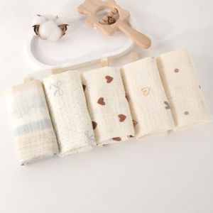 NOCASE 4-Layer Pure Cotton Baby Cotton Washcloth Soft Absorbent Square Towels High Quality Baby Towels Newborn Burp Cloth