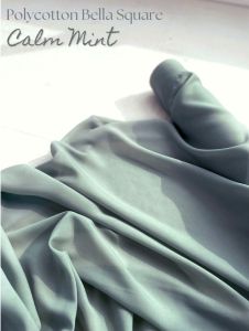 HIJAB SEGI EMPAT BELLA SQUARE 110x110cm - JAHIT 4 SISI RAPI - ASHA HIJAB COLLECTIONS