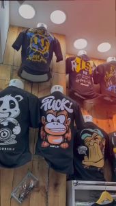 ✅ Rock bailad T-shirts/contemporary skull printed t-shirts/cool sleeve printed T-shirt colorful .C