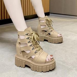 Xăng đan nữ dây buộc đế cao 11cm X699-309