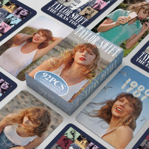 Taylor Swift Small Card Korean Kpop Fashion Ins Trend Fb Creative Cartoon Cute 55 Double-sided LOMO Cards Laser Cards Collectible Cards Star Cards Flashcards Moldy Cards Gifts for Friends and Girlfriends