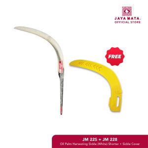 Jaya Mata Oil Palm Sickle (White) ShorterJM22S [FREE P.P Sickle Cover]