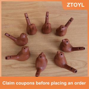 【ZTOYL】 Creative Water Bird Whistle Drawing Warbler Song Ceramic Chirps Baby Bathtime Musical Toys for Kids
