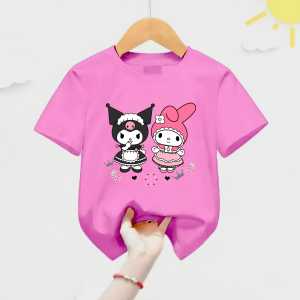 Atasan Kaos Anak Perempuan KUROMI & MELODY Usia 1-12 Thn