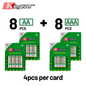 Kingever 100% Orignal Extra Heavy Duty High power AA AAA Family Combo Set Battery