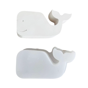 Easy Release Silicone Mold for Handmade 3D Whale Shaped Candlestick Base Making Mould Tealight Holder Mold