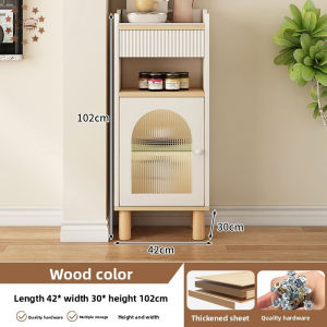 Cream Style Simple Modern Solid Wood Sideboard Wall-Mounted Integrated Storage Cabinet Coffee Cabinet Tea Cabinet