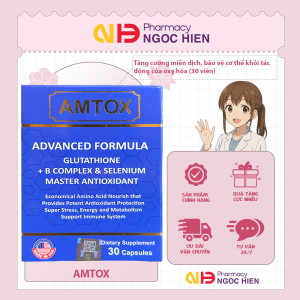 Viên uống Amtox - Chống oxy hóa tăng cường miễn dịch (Hộp 30 viên)