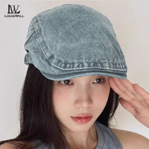 LouisWill Fashion Beret Hat Cotton Flat Cap British Style Hat Outdoor Sunscreen Peaked Cap Fashion Retro Literary Style Golf Flat Cap Casual Hat Beret for Women Men