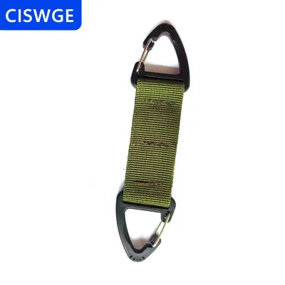 [COD] CISWGE Cắm Trại Ngoài Trời Carabiner móc đi bộ đường dài Webbing khóa vành đai Clip treo Keychain Carabiner leo thiết bị sinh tồn