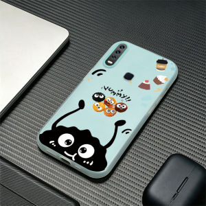 PBZZ Jelly color 2 in 1 Case for VIVO Y12 y11 2019 Y15 Y17 Y19 y12i phone casing hard case shockproof Cover new design aesthetic mint green cute cartoon for boys GDHQKL1