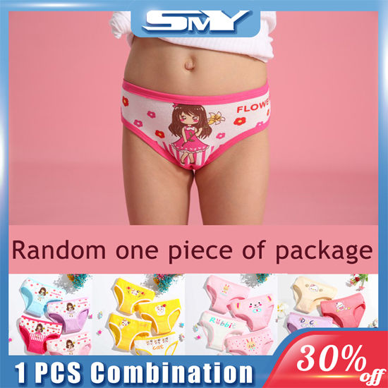 SMY 1 Piece Cotton Flower princess Kid Panties Child Underwear Boxer Soft  Breathable Cotton Girls Boxer Panty